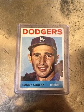 Topps Dodgers Sandy Koufax Card - Red/Blue in great condition 1964